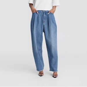 KBB by KAHLANA Women's High-Rise Barrel Leg 'The Devin Jean' - Medium